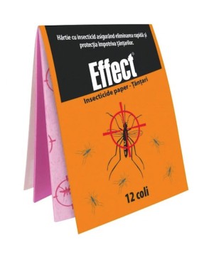 Hartie cu insecticid impotriva tantarilor Effect - 12 buc