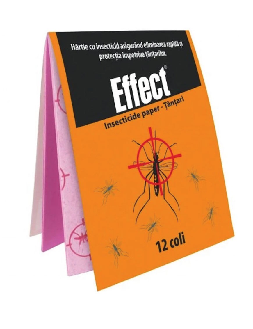 Hartie cu insecticid impotriva tantarilor Effect - 12 buc