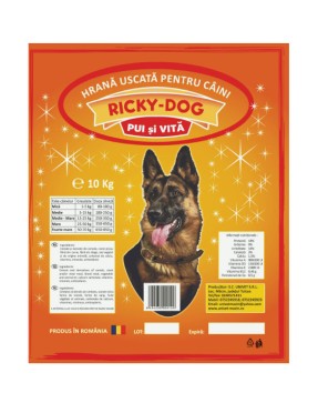 Hrana pentru caini Ricky-Dog - pui si vita 10kg